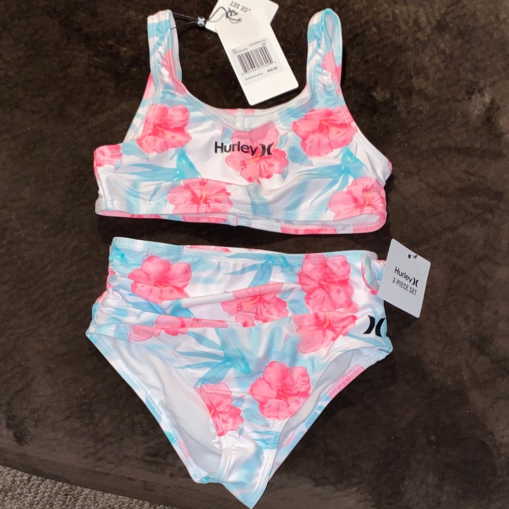 Hurley Pink Floral Bikini Set